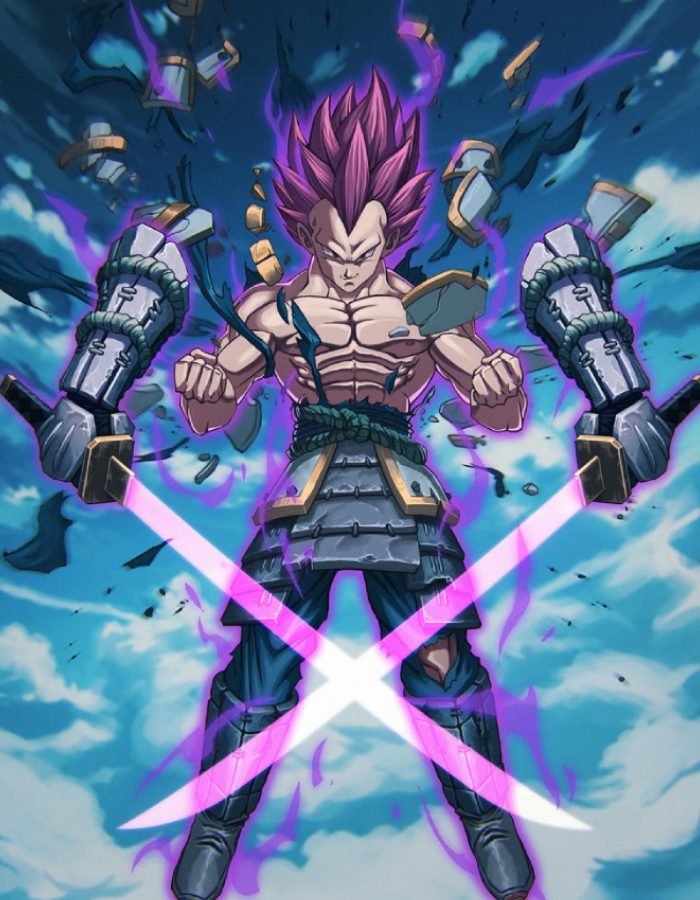 ảnh Vegeta ánh mắt sắc bén và dữ dội