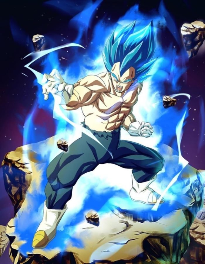 ảnh Vegeta với ánh nhìn đầy quyết tâm