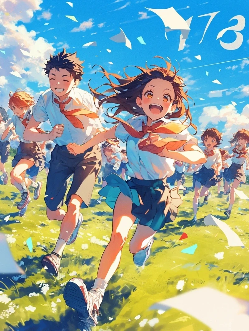 ảnh anime học sinh nam nữ dễ thương