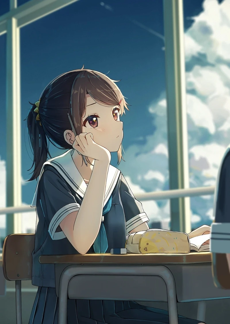 ảnh anime học sinh nữ xinh đẹp