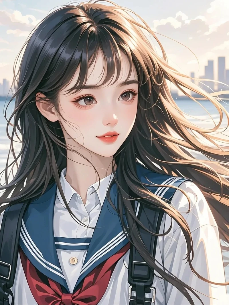 ảnh anime học sinh và hoa anh đào