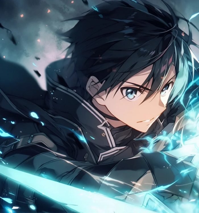 ảnh anime kirito với thần thái cô độc
