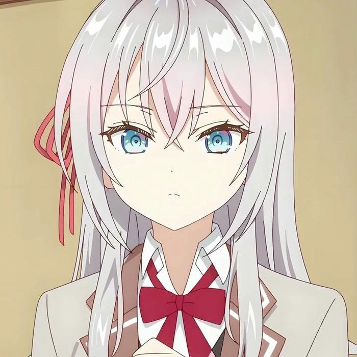 ảnh đại diện Arya chất mặc áo khoác học sinh thắt nơ đỏ xinh