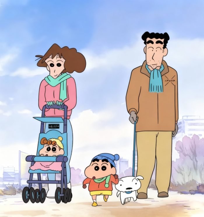 ảnh gia đình anime shin cậu bé bút chì