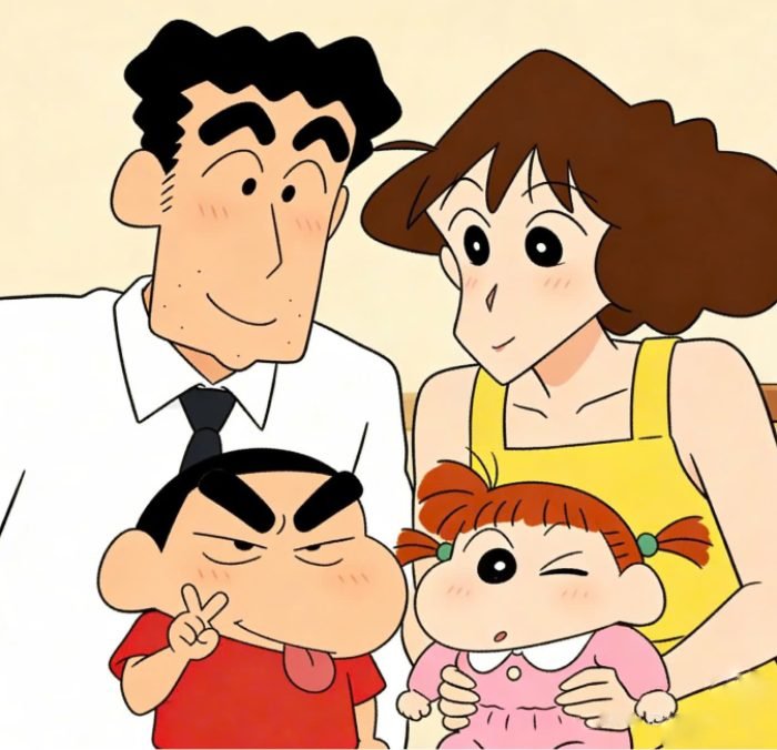 ảnh gia đình anime shin sum vầy ấm áp