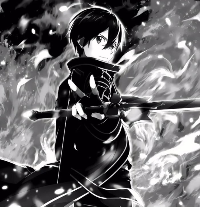ánh mắt sắc ảnh anime kirito quen mắt
