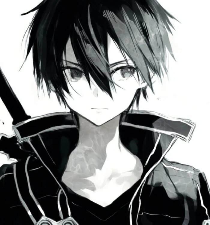 ánh mắt tập trung trong ảnh anime kirito