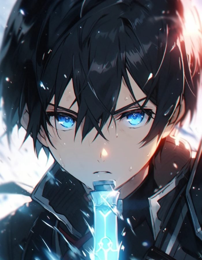 ánh nhìn sắc bén trong ảnh anime kirito cực nét