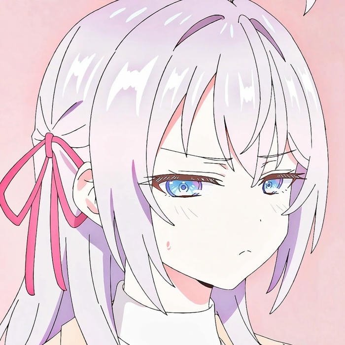 avatar Arya biểu cảm lạnh lùng với đôi mắt xanh thẳm