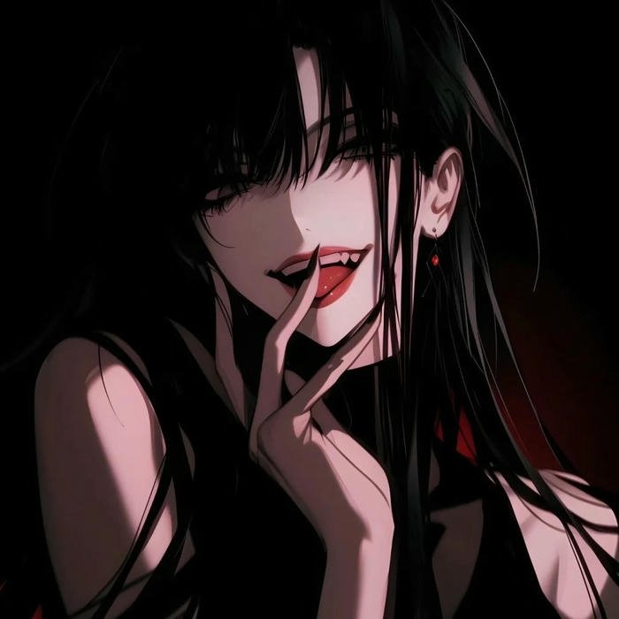 avatar anime ngầu cô gái trong bóng tối quyến rũ