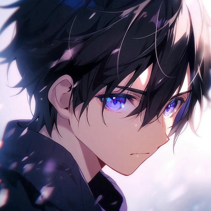 avatar anime ngầu nam cúi mặt trong bóng tối