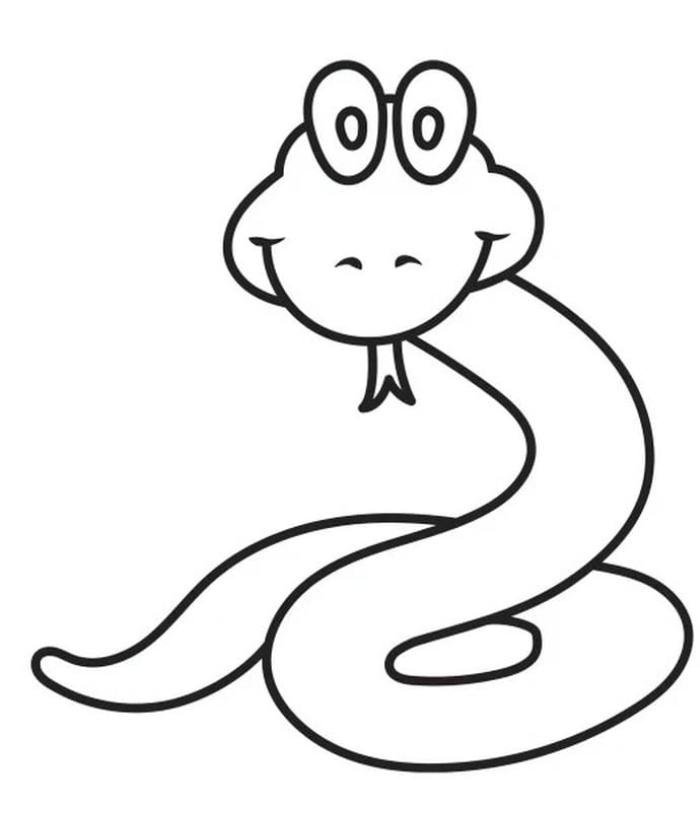 con rắn tô màu dạng hổ mang thân thiện