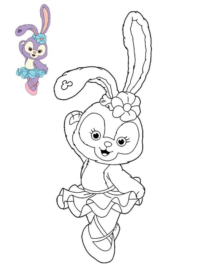 dáng ngộ nghĩnh tranh tô màu con thỏ dễ thương