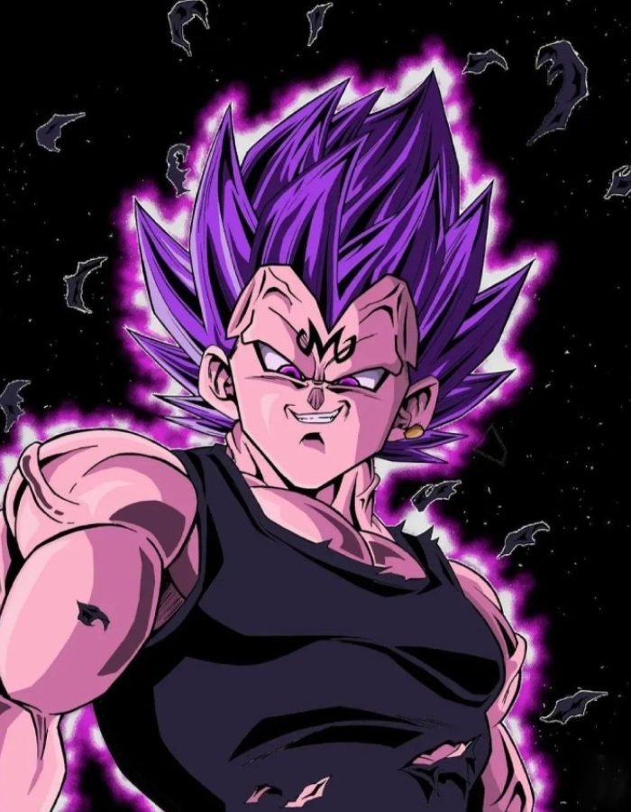 hình ảnh Vegeta thể hiện tinh thần không khuất phục