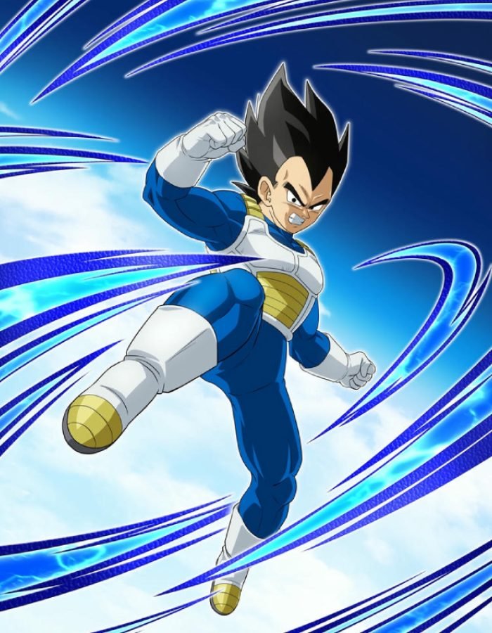 hình ảnh Vegeta trong tư thế sẵn sàng chiến đấu