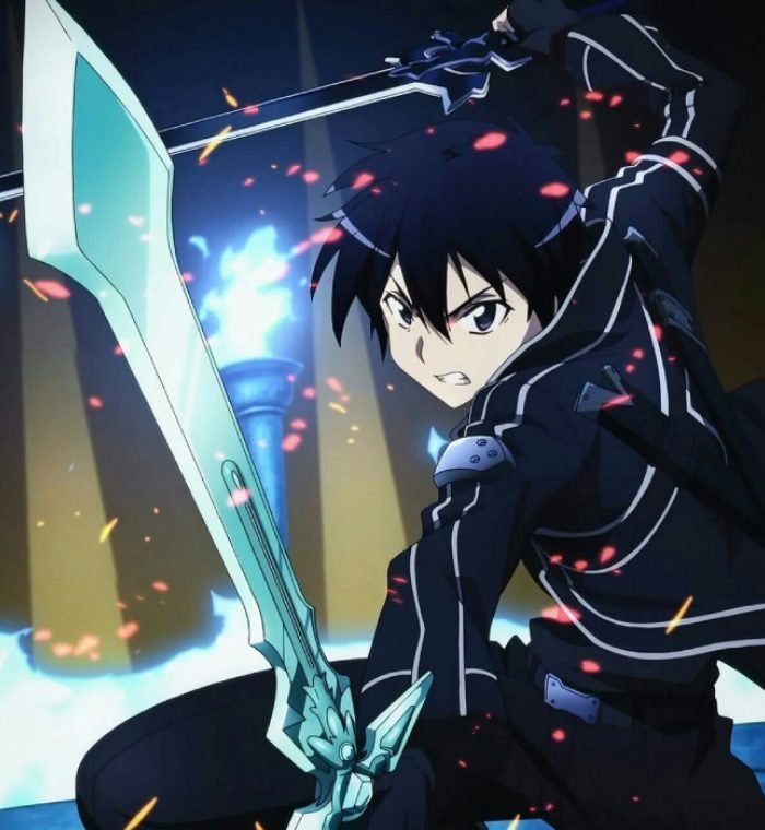 hình ảnh anime kirito cảm giác lạnh