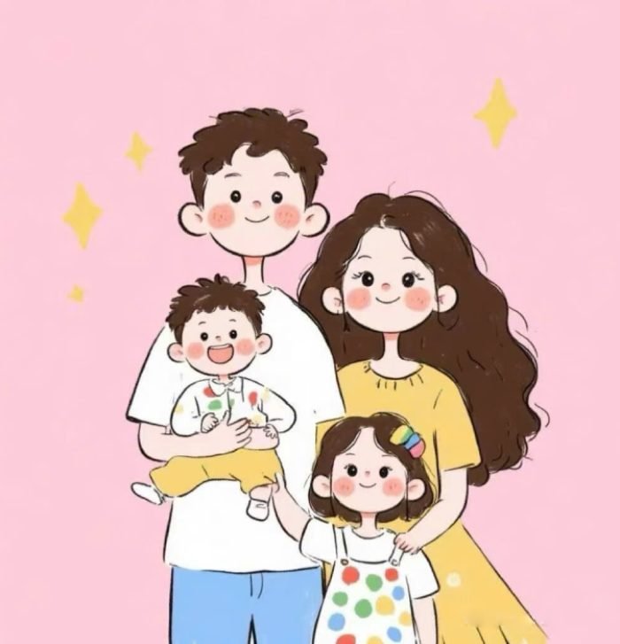 hình ảnh gia đình anime cảnh nhà yên bình