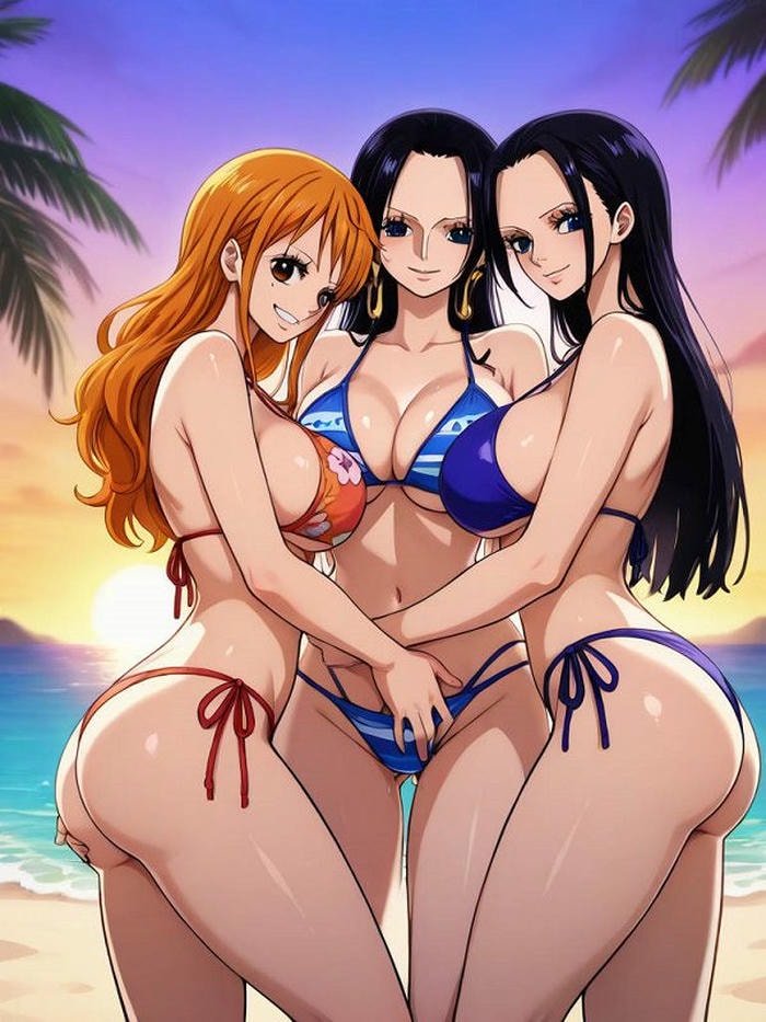 hình ảnh one piece bikini phong cách biển