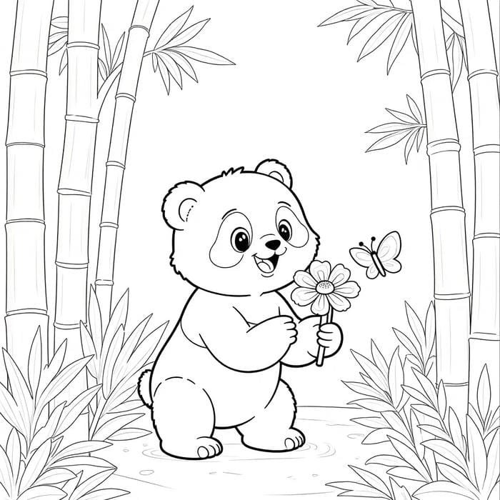 hình ảnh thân thiện từ tranh tô màu con gấu đẹp