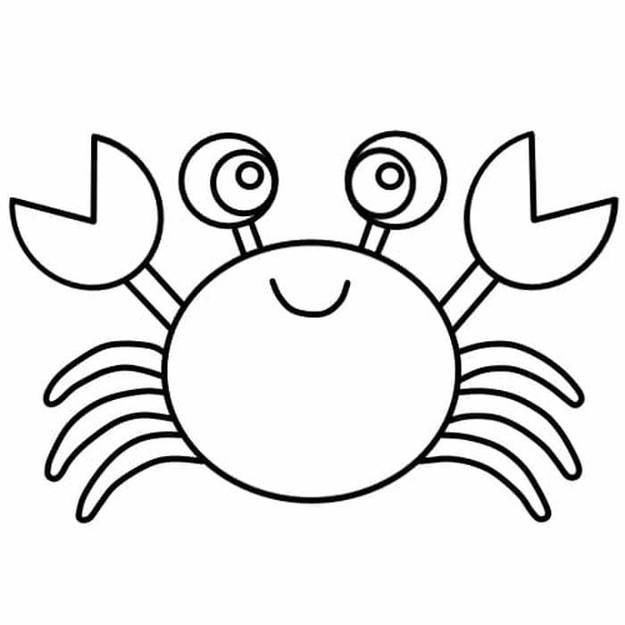 hình ảnh tranh tô màu con cua có nhiều chân