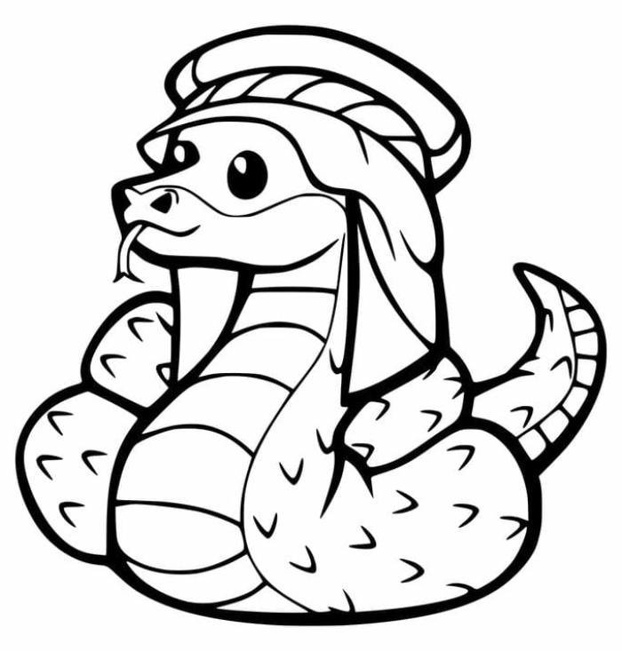 hình con rắn tô màu cho bé tập trung