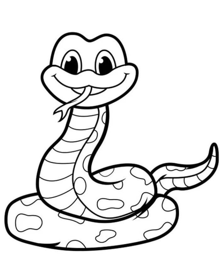 hình con rắn tô màu dạng hổ mang