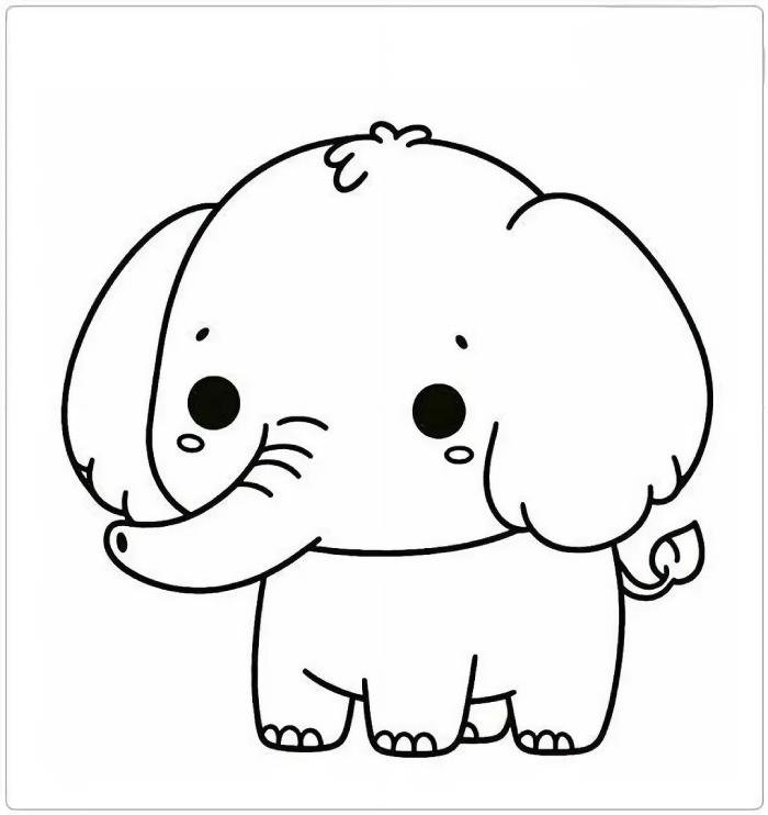 mỹ thuật tranh tô màu con voi cho giờ học