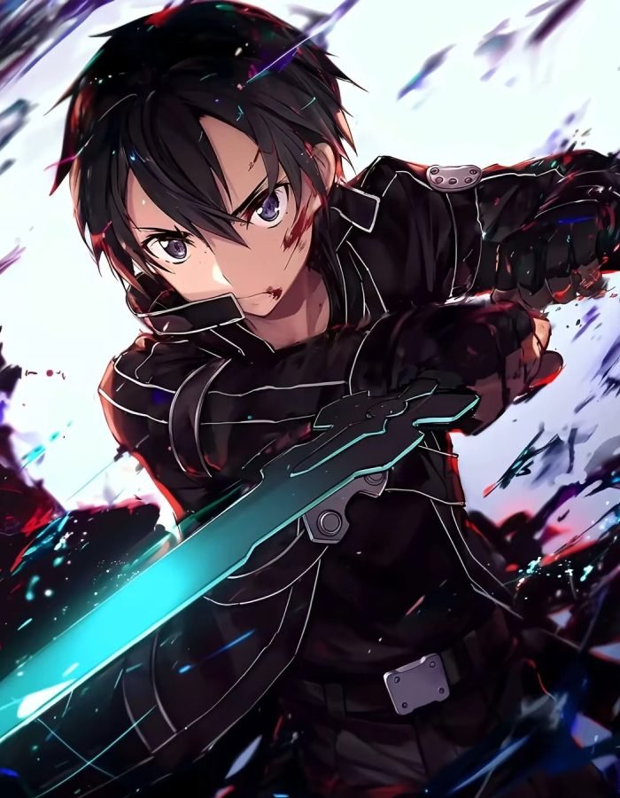 phong thái cô độc toát lên từ ảnh anime kirito