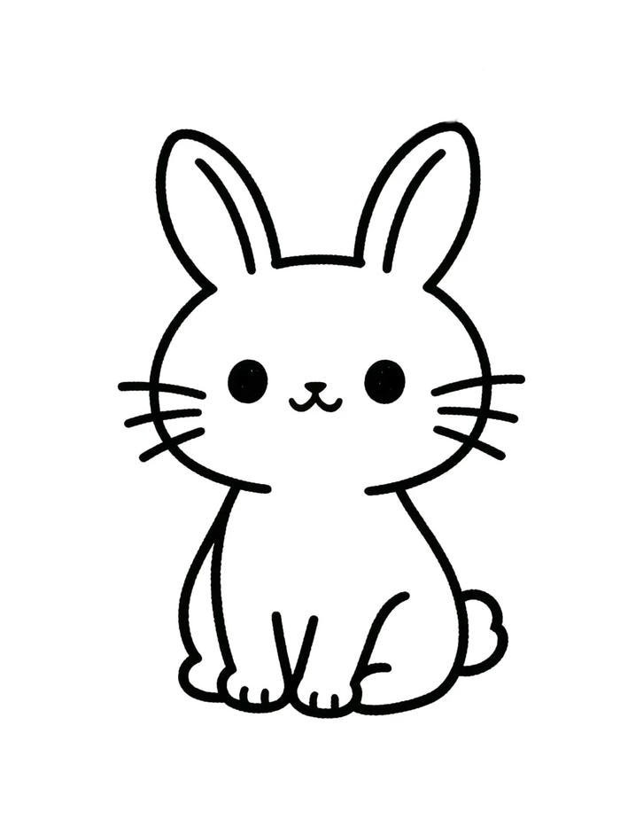 sáng tạo tranh tô màu con thỏ dễ thương cho bé