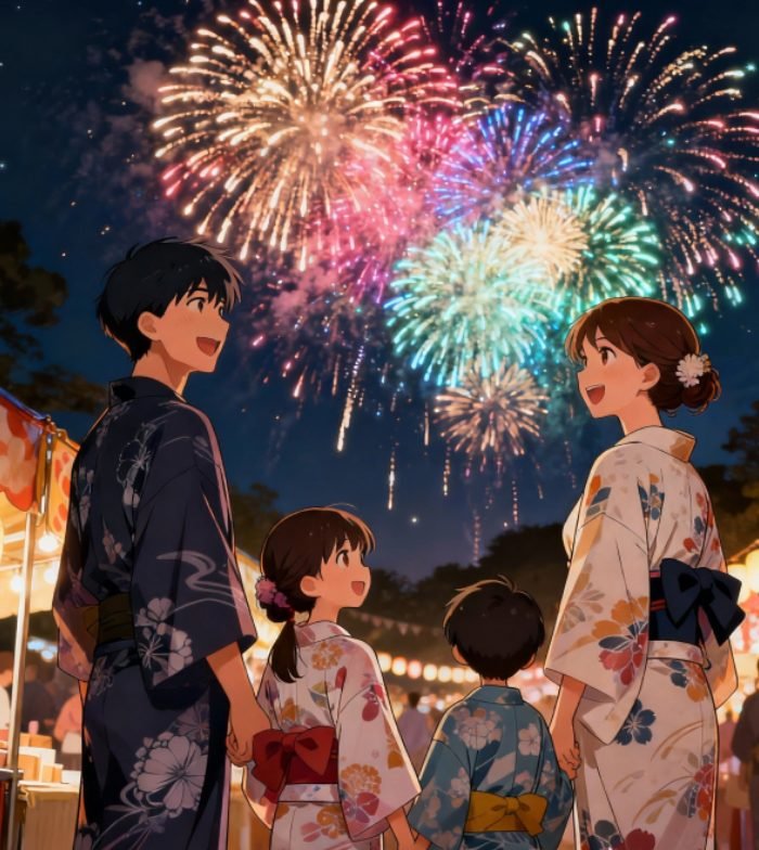 sum vầy ấm áp ảnh gia đình anime