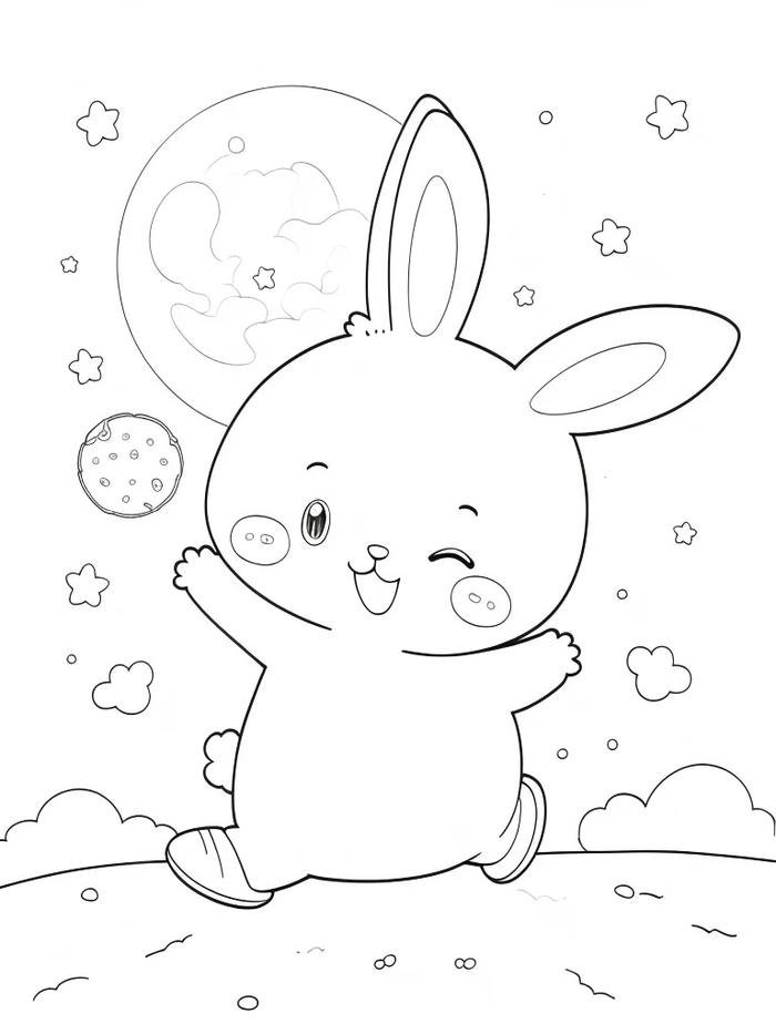 tranh tô màu con thỏ đẹp tinh tế ấn tượng