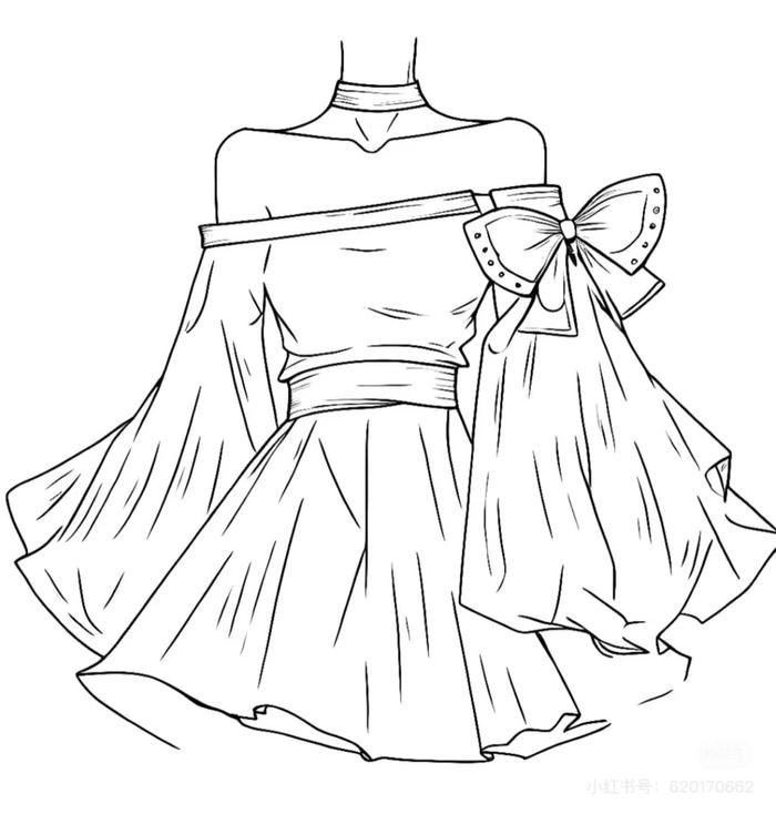 tranh tô màu váy công chúa dịu dàng
