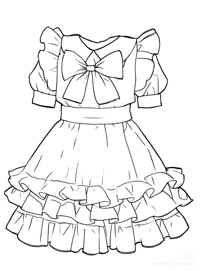 tranh tô màu váy công chúa nhẹ nhàng