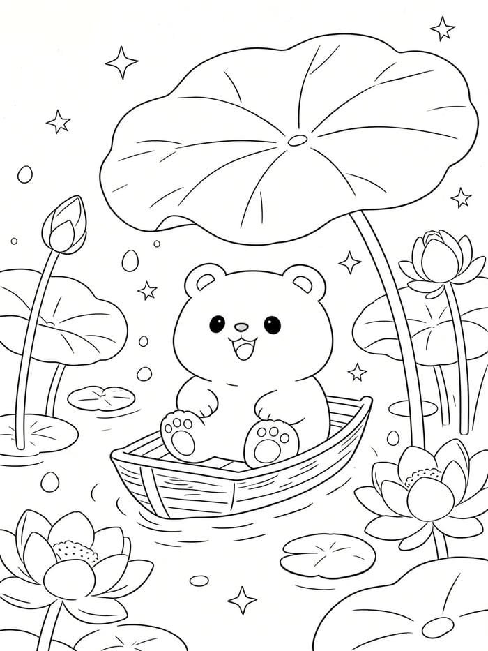 vui chơi sáng tạo từ tranh tô màu con gấu đẹp