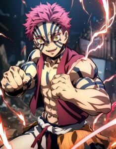 Akaza thể hiện kỹ năng chiến đấu áp đảo đối thủ