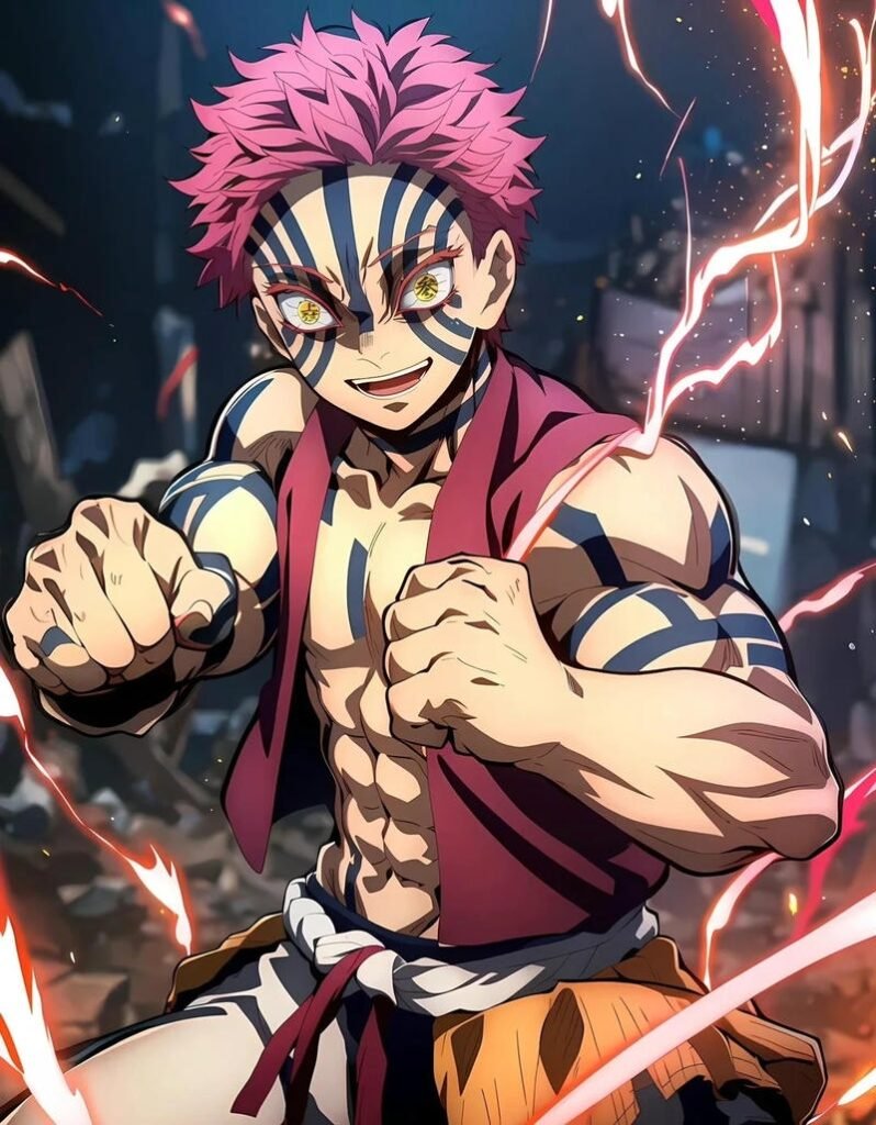 Akaza thể hiện kỹ năng chiến đấu áp đảo đối thủ