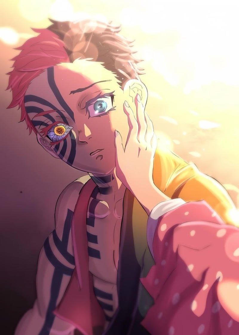 Ảnh Akaza với tạo hình chiến đấu trong Kimetsu no Yaiba