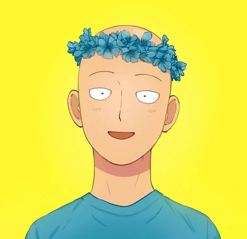 Ảnh Saitama với biểu cảm nghiêm túc trong trận chiến