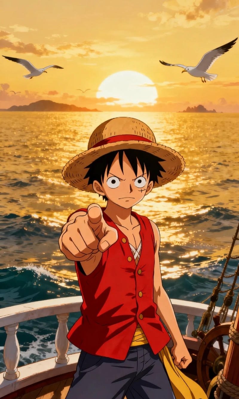 Ảnh anime Luffy cute chibi dễ thương
