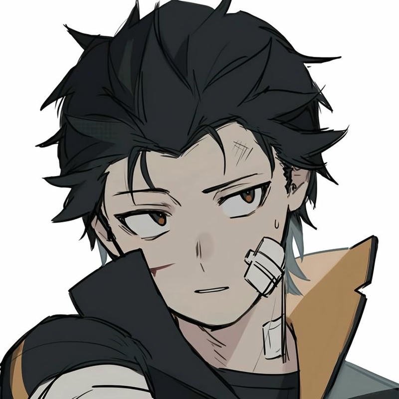 Ảnh anime Natsuki Subaru với ánh nhìn mệt mỏi