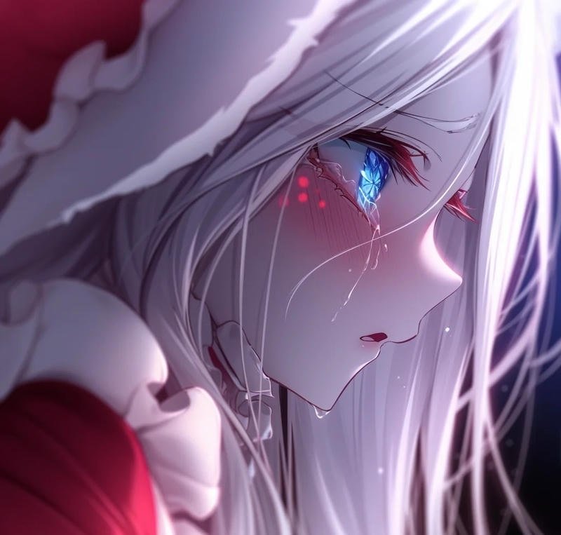 Ánh nhìn đau buồn trong khung hình anime