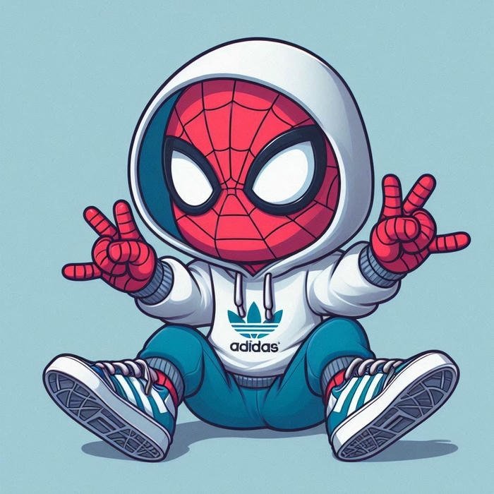 Ảnh spider man chibi biểu cảm vui nhộn sinh động