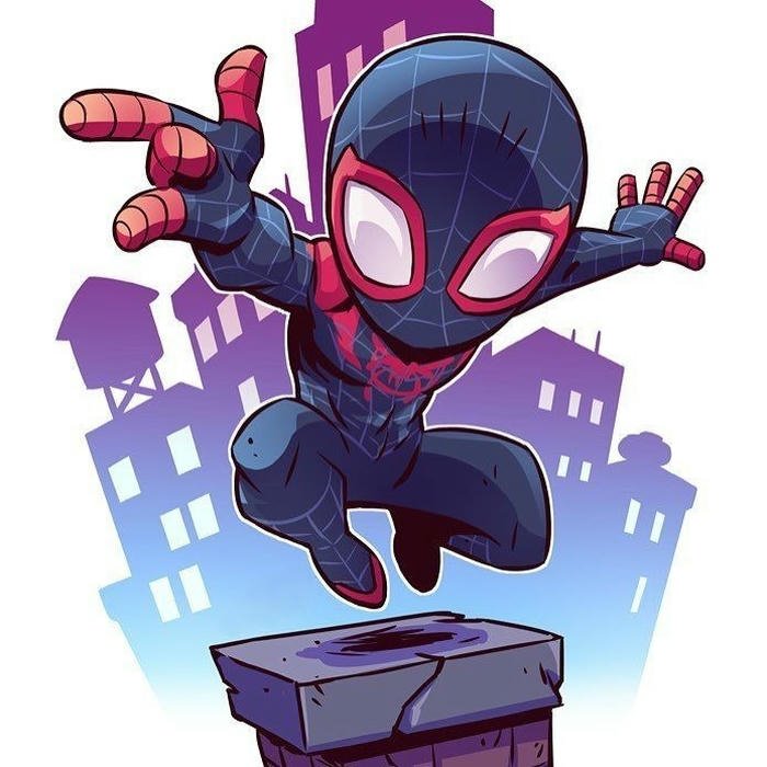 Ảnh spider man chibi biểu hiện đáng yêu tự nhiên