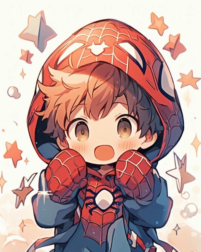 Ảnh spider man chibi hình ảnh sống động đáng mến