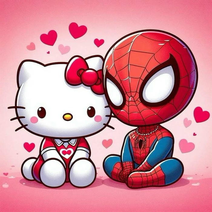 Ảnh spider man chibi phong thái năng động trẻ trung