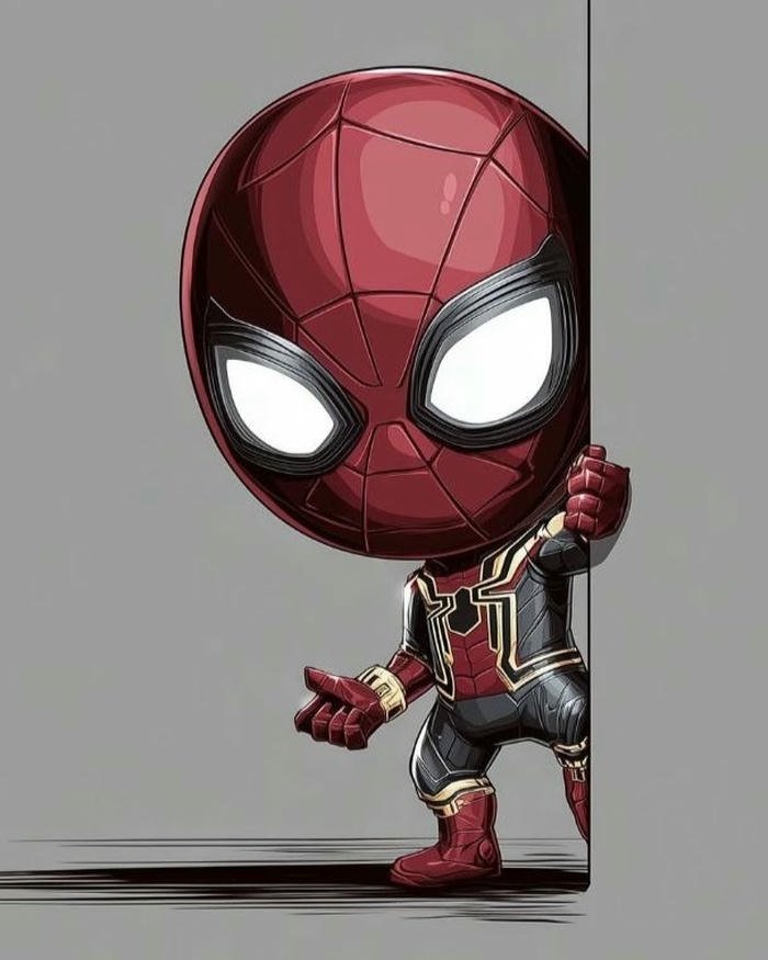 Ảnh spider man chibi sắc thái sinh động bắt mắt
