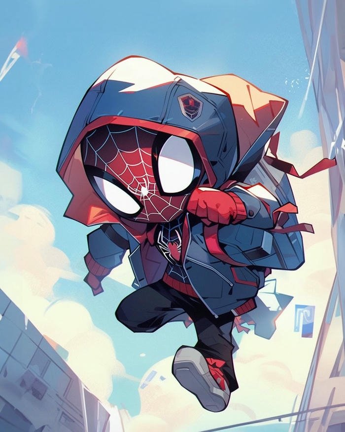 Ảnh spider man chibi tạo hình nhân vật nổi bật