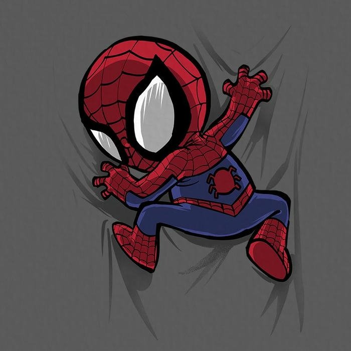 Ảnh spider man chibi thần sắc vui tươi rạng rỡ