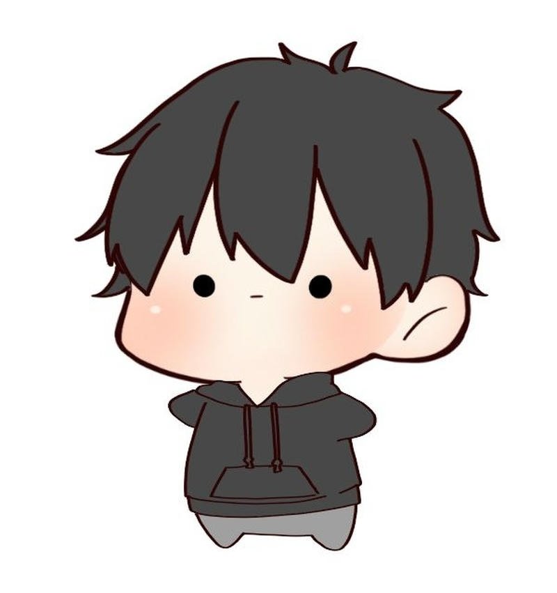 Anime nam chibi phong cách đáng yêu vui vẻ yêu đời