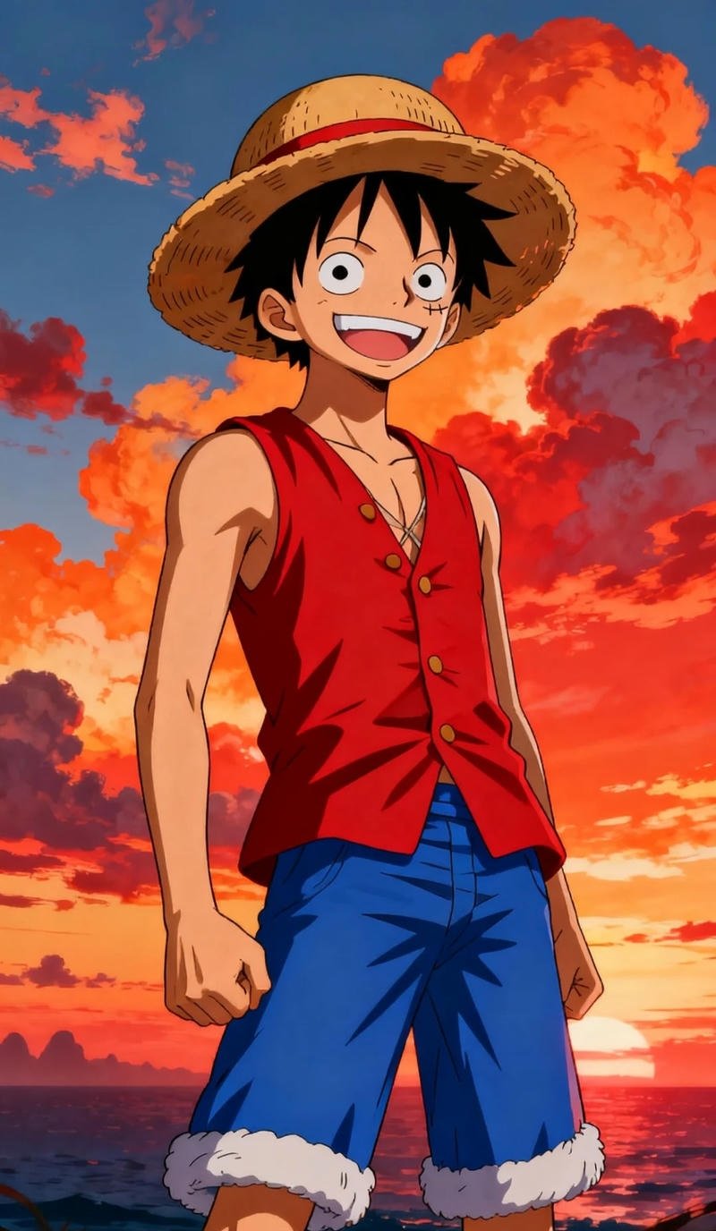 Avatar Luffy cute phong cách anime
